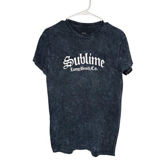 Sublime Band Tee Acid Wash Oversized Distressed Black Size S NWOT - Picture 1 of 4